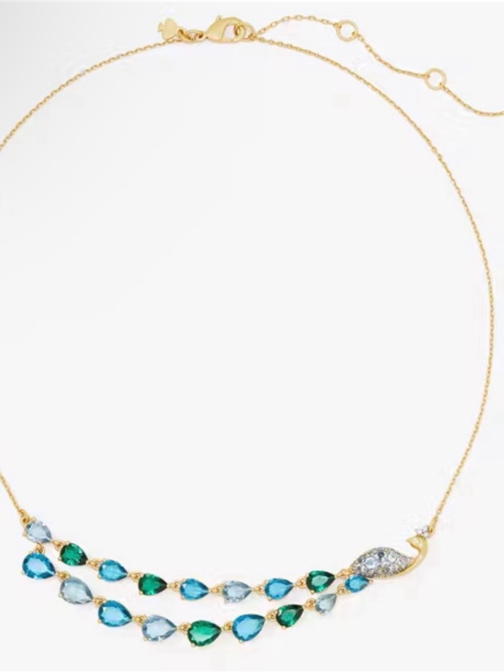 NWOT Kate Spade Perfect Plume Peacock Necklace